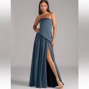 Azazie Adeline - Stretch Satin Bridesmaid Dress – Twilight – Size 10